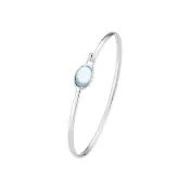 【Georg Jensen 喬治傑生】Torun 手鐲 (純銀 藍托帕石)