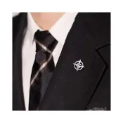(店+)精選飾品25六芒星胸花高檔男士胸針西裝別針領針襯衫個性領扣徽章配飾