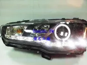 【Little Treasure】全新 三菱 LANCER EVO X 12年式 LED光圈R8燈眉魚眼大燈
