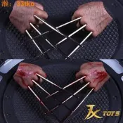 JXtoys1/6金剛狼爪磨形握拳鋼爪手型支持HT素體正常/血漬版現貨