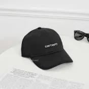 【Sharkhead】現貨 Carhartt WIP Canvas Script Cap 老帽 棒球帽 刺繡 小標 全黑