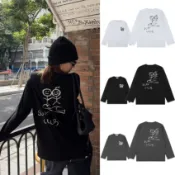 在台 免運 urban sophistication 26新款 火柴人印花 大學T 圓領長袖 百搭寬松 棉踢 正韓上衣