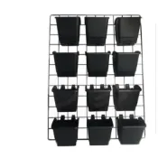 (店+)【蔬菜之家】植生花牆組合 含防風型單掛盆*12、鐵網*1綠牆 植生牆 生態牆 花牆單掛盆 掛盆 裝飾