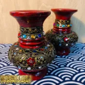 泰國木製花瓶 花瓶 擺件 泰式擺飾 泰國佛俱 泰式佛桌 泰國佛桌 佛牌 澤度金 狐仙 古曼 供奉桌 供奉尊 陰牌 木作
