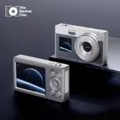 【The Boston Film 波士頓相機】CCD-X20 復古雙螢幕美顏數位相機-星空銀