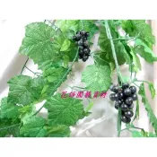 ◎花語人造花資材◎＊6尺3叉附8果葡萄藤＊多款式~櫥窗~水果藤蔓~可彎曲~庭院造景