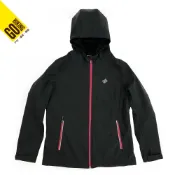 【GOHIKING】女Soft Shell超潑水防風保暖外套 [黑色] 軟殼 防潑水 防風 連帽 |HSJB2WJ201