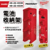 美沃奇 M18電池收納架 配套工具箱 PACKOUT 工具箱 配件 4932498645 電池收納 掛件 側裝式 米沃奇