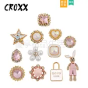 台灣出貨 韓國鞋扣  熾天使 高級感洞洞鞋釦配飾鑲鑽可拆卸適配cross/cross洞洞鞋鞋扣 洞洞鞋扣 單顆鞋扣