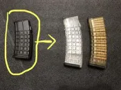 GHK AUG GBB瓦斯步槍專用-原廠全新彈匣/功能正常整新彈匣-42發加長彈匣改裝用本體-A2/A3通用
