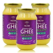 (店+)【MILKIO】紐西蘭 特級草飼牛無水奶油 500ml-3入組 (防彈咖啡/澄清奶油/酥油)