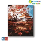 (店+)【Manto】台灣製DIY數字油畫-金閣寺楓紅|超取專用大小