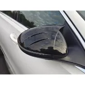 ~歐力斯~賓士 BENZ W206 C180 C200 C300 後視鏡蓋 後視鏡殼 後視鏡罩 碳纖維紋 烤漆黑 牛角款