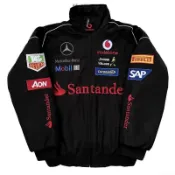 ✨ 臺灣出貨 F1賽車服奔馳車隊休閒炸街騎行服Mercedes-Benz全刺繡摩托車外套