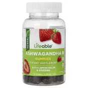 【iHerb】Lifeable, 含檸檬香蜂草和人參的南非醉茄軟糖，草莓味，60 粒