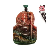 (店+)168開運坊 護身 招財【七彩關公(關聖帝君/恩主公)~小 大~項鍊】開光/擇日