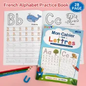 兒童法語 French 字母描紅練習冊 28 頁法文大小寫字母練字本