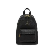 【NIKE 耐吉】後背小包 Jordan Monogram 黑 金 13吋筆電包 書包 滿版 陳傑憲同款改版(JD2543013AD-001)