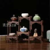 【川澤百貨】茶具收納架雞翅木博古架中式小多寶閣茶具架子實木置架茶壺架擺件架展示架
