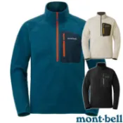 MONT-BELL 男 CP100 PULLOVER 舒適輕量保暖刷毛上衣.排汗休閒衫.中層衣/CLIMAPLUS 100薄刷毛.彈性透氣/ 1106593