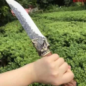 🔥火熱下殺龍泉菜刀家用切肉切片手工錘紋剔骨刀抖音快手同款鋒利廚師專用刀