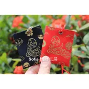 Sofie 機縫工房【金蛇獻瑞】香火袋 無蓋平安符袋 五色線符紙袋 媽祖符令袋 天上聖母符袋 項鍊符套 錢母袋 手工手作