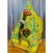 【神佛佛具】高級織布底鑲玉綠底金龍袍 關聖帝君 文衡聖帝 范府千歲 恩主公  王爺 千歲 8寸8 1尺3