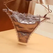 小胖達生活百貨 丁字褲女性感內褲水溶蕾絲繡花冰絲細帶網紗t褲低腰無痕火辣褲衩