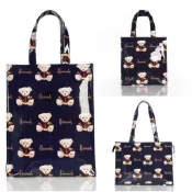 ♥藍色小熊♥ 英倫名品 Harrods 大容量防水PVC購物袋 英倫風情哈洛德 手提袋便當袋 A4書袋 手提包 單肩女包