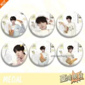 〈618特惠〉-臺灣出貨-TF家族四代ins風應援外圍趣味新款掛件個性圓形徽章胸針吧唧58mm