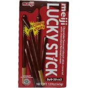 Meiji 明治 Lucky棒狀餅乾 草莓 巧克力 雙醬口味
