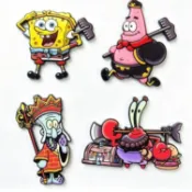  💥出清價💥派大星章魚哥兒童魔性蟹老闆西遊搞笑版冰箱貼海綿寶寶