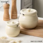 🚚臺灣出貨💨【可開發票】豬油罐家用大容量帶蓋耐高溫陶瓷廚房調味辣椒油辣子專用罐葷油罐免運