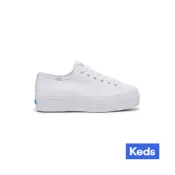 Keds TRIPLE UP 厚底經典帆布小白鞋 WF66003【Findnew】
