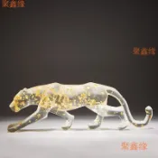 現📣臺灣出貨📣高端大氣 招財金錢豹 擺件 現代客廳 電視櫃 辦公室桌面 家居裝飾 工藝品