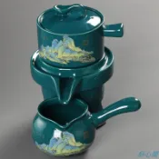陶瓷茶壺套組 懶人自動茶具 紫砂功夫茶具 茶海公道杯 家用泡茶器 旅行茶具