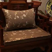 『開心樂購』中式古典冕麻刺繡紅木家具坐墊實木沙發墊圈椅墊羅漢床墊子五件濤
