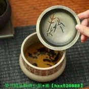 【免運可開統編】錦灰堆手繪建水茶洗家用陶瓷茶渣缸茶水缸茶具配件廢水桶水盂水洗
