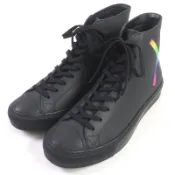 【DOKODEMO】LOUIS VUITTON2019 LV Tattoo 系列繫帶皮革和橡膠高筒運動鞋，黑色，5.5 碼，附防塵袋，義大利製造，狀況極佳
