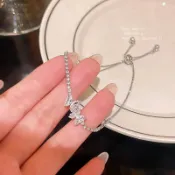 輕奢小眾精致鋯石蝴蝶結手鏈女網紅同款高級設計感抽拉式手飾批發#Hi, 貼心優衣家居#