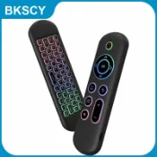全球選品1館 生活百貨 usb無線飛鼠鍵盤藍芽2.4G雙模遙控器紅外學習遙控電視盒投影儀遙