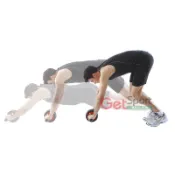 煞車健美輪(雙輪式滾輪/健腹器/附跪墊/健腹機/健腹輪/腹肌/人魚線)