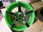 ***天下第一輪*** 全新鋁圈 1990 類CV3 17吋8J 4孔100 綠套黑 完工價(含氣嘴) 4000