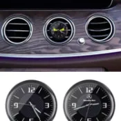熱銷❤️車載時鐘汽車改裝內飾隨意貼高精度雙閃貼高檔電子時鐘鐘錶擺飾品