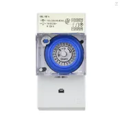 Toyutw)機械24小時定時開關ac 110-230V 30分鐘間隔48次開/關可編程電氣定時器DIN導軌安裝繼電器開