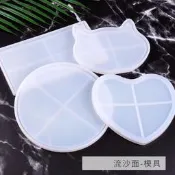 [QZ08商品金額滿200元起發/限此QZ08]水晶滴膠DIY手工制作圓形小貓方形流沙包包硅膠鏡面模具配件
