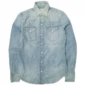 【DOKODEMO】二手 DENIM & SUPPLY 牛仔西部襯衫，XS 碼，靛藍色，Ralph Lauren ，長袖上衣