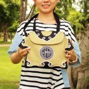 【金佶】轎班衣媽祖包 卡其色中包