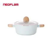 【蝦皮直營】NEOFLAM Brote系列陶瓷塗層雙耳湯鍋20公分+玻璃蓋(IH爐可用 不挑爐具) 陶瓷鍋 燉鍋