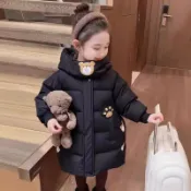  雪地外套 雪國羽絨外套 長版羽絨外套 保暖外套 羽絨服 明星爆款 中長款 滑雪服 女童冬裝棉服2026新款兒童冬季韓版
